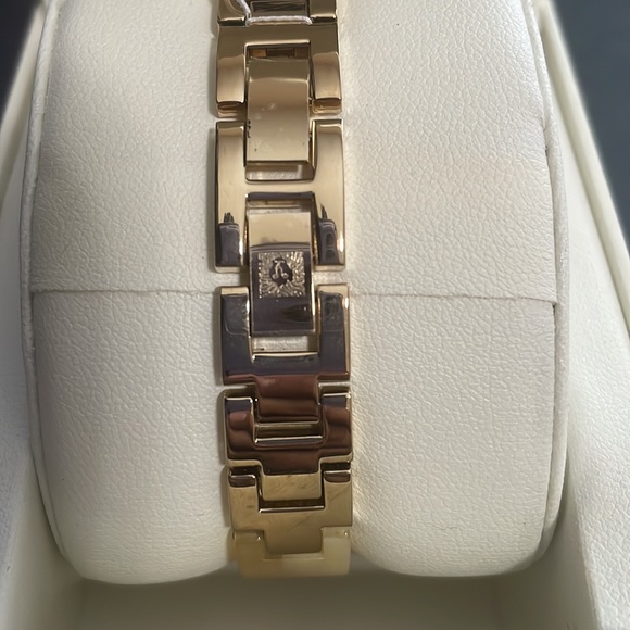 Anne Klein Gold Tone and Ivory Bracelet Watch - Picture 3 of 5